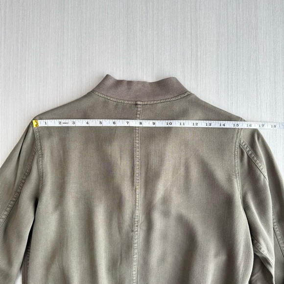 Mossimo Supply Co. Bomber Jacket M Olive Green Pocket Casual Streetwear - Picture 7 of 12